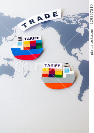 TRADE - Colorful Container Ship 129567810