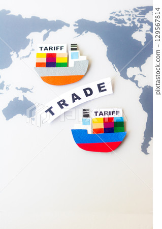 TRADE - Colorful Container Ship 129567814