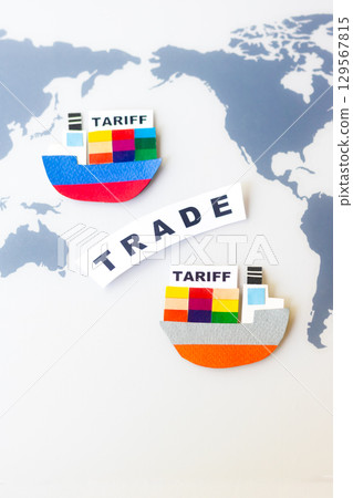 TRADE - Colorful Container Ship 129567815