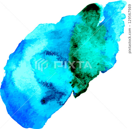 Blue Hand Drawn Watercolor Drops Vector Illustration Blue Hand Drawn Watercolor Drops Vector Illustration 129567989