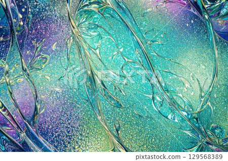 翠綠色和紫色閃亮的紋理 129568389