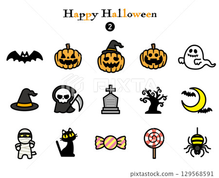 簡單圖示集合萬聖節 129568591