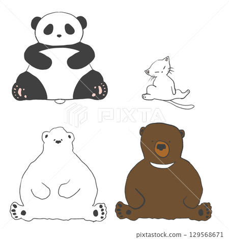 坐著的動物 129568671