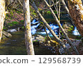 River where thawing water flows 129568739