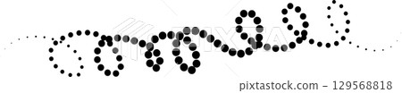 Line dot of spiral and wave, symbol, icon. Design element Line dot of spiral and wave, symbol, icon. Design element 129568818