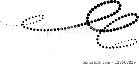 Line dot of spiral and wave, symbol, icon. Design element 129568829