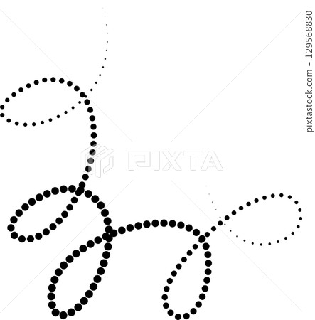 Line dot of spiral and wave, symbol, icon. Design element 129568830