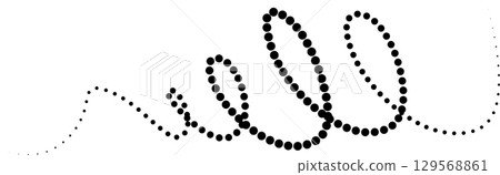 Line dot of spiral and wave, symbol, icon. Design element Line dot of spiral and wave, symbol, icon. Design element 129568861