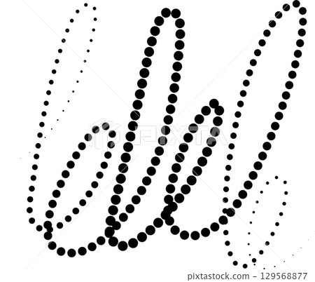 Line dot of spiral and wave, symbol, icon. Design element 129568877