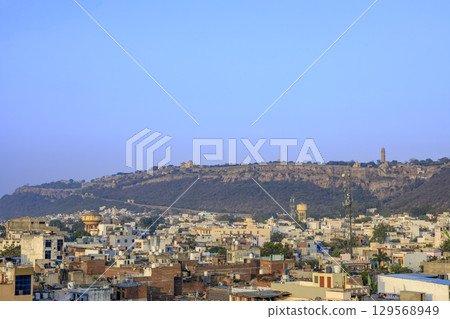 Chittorgarh Fort seen from Chittorgarh city Chittorgarh Fort seen from Chittorgarh city 129568949
