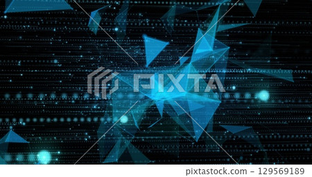 Image of network of connections and data processing 129569189