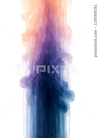 Vertical gradient ink background transitioning from orange to ultramarine 129569591
