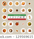 義大利美食插圖素材集 129569615