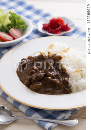 Curry rice vertical position Curry rice vertical position 129569669