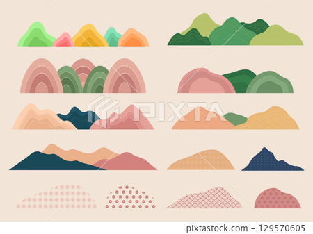 Vector illustration of traditional Korean pattern. 129570605
