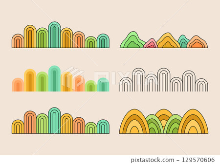 Vector illustration of traditional Korean pattern. 129570606