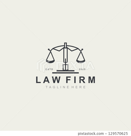 Law firm Logo lawyer office Simple Design inspiration symbol Law firm Logo lawyer office Simple Design inspiration symbol 129570625