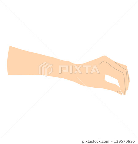 Illustration of a hand pinching Illustration of a hand pinching 129570650