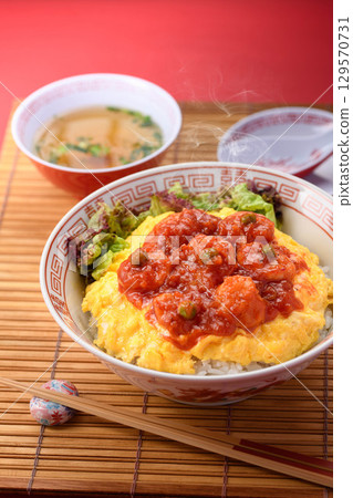 蝦辣椒飯佐肥美的蝦仁 - 中式午餐展示圖 129570731