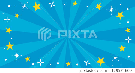 Background illustration of radially spreading concentrated lines and stars 129571609