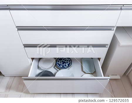 Refrigerator on the counter 129572035