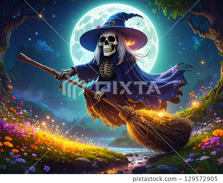 Halloween Grim Reaper illustration 129572905