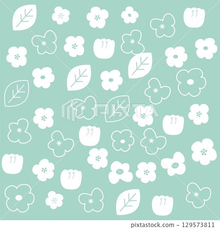 復古花無縫圖案 129573811