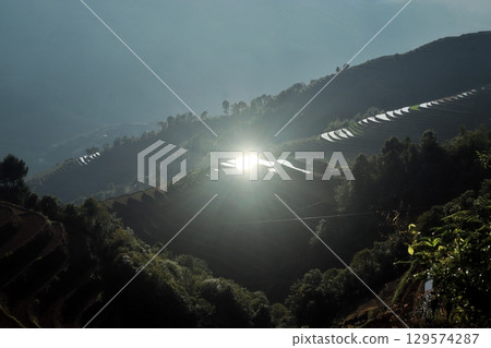 Rice terraces in Mu Cang Chai, Vietnam Rice terraces in Mu Cang Chai, Vietnam 129574287