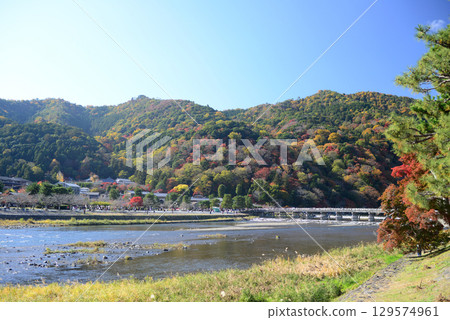 Colorful Arashiyama and Togetsukyo Bridge-4 Colorful Arashiyama and Togetsukyo Bridge-4 129574961