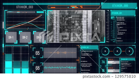 Image of data processing over computer servers Image of data processing over computer servers 129575810
