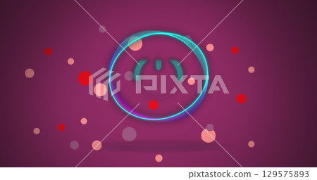 Image of off button and circle over spots 129575893