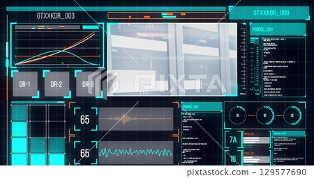 Image of data processing over computer servers 129577690