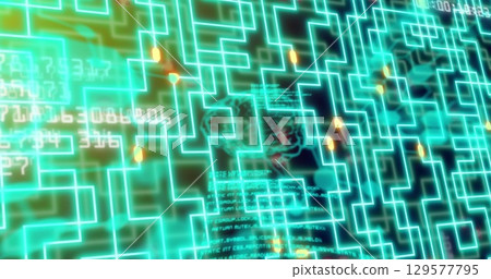 Image of data processing over network of connections 129577795