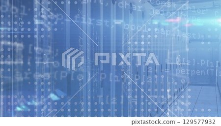 Image of data processing over computer servers 129577932