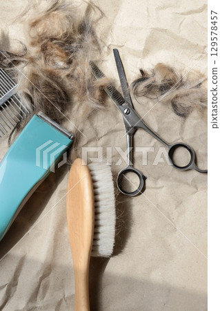 Self-cut dog hair at home and grooming supplies Self-cut dog hair at home and grooming supplies 129578457