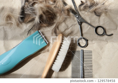 在家自行修剪狗毛和美容用品 在家自行修剪狗毛和美容用品 129578458