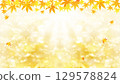 Autumn leaves and shining background, autumn image background illustration 129578824