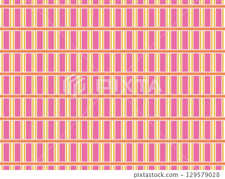 Plaid quadrangle geometric pattern 129579028