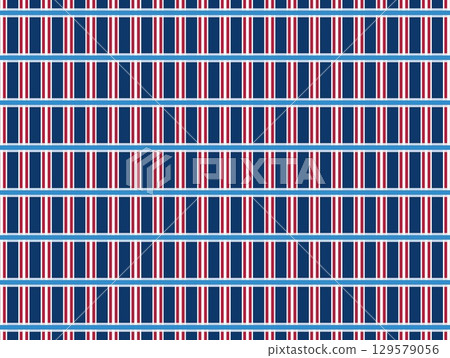 Plaid quadrangle geometric pattern 129579056