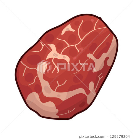 illustration of meat 129579204