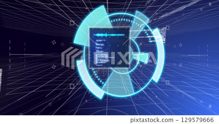 Image of scope scanning over data processing 129579666
