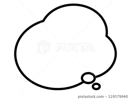 Simple and easy-to-use speech bubble 129579940