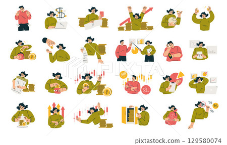 Dynamic Illustrations Depicting Everyday Activities, Emotions, and Human Experiences 129580074