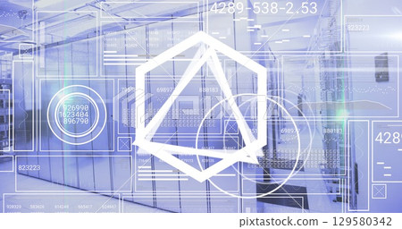 Image of data processing over computer servers Image of data processing over computer servers 129580342