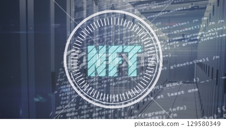 Image of nft and data processing over servers Image of nft and data processing over servers 129580349