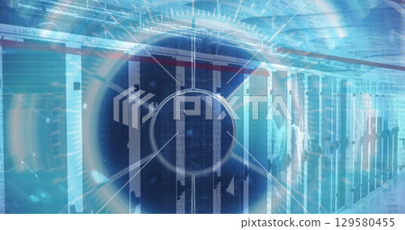 Streaming code overlays through server cabinets in data center, with holographic interface Streaming code overlays through server cabinets in data center, with holographic interface 129580455