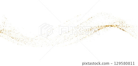 Abstract shiny gold glitter particles design element Abstract shiny gold glitter particles design element 129580811