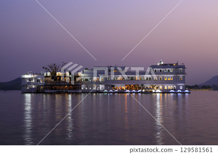 Taj Lake Palace seen from Ambrai Ghat Taj Lake Palace seen from Ambrai Ghat 129581561