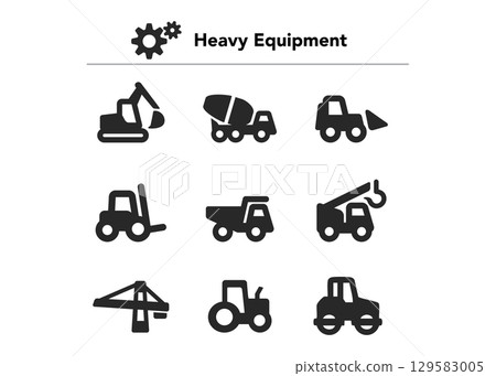 Heavy Equipment Icons stock illustration Heavy Equipment Icons stock illustration 129583005