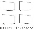 tv white screen mockup. tv vector isolated on white background. 129583278